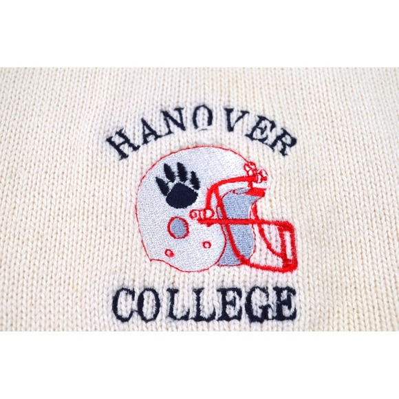 Other - Andrew‎ Rohan Sweater Mens 2XL Ivory w/ Blue Trim V-Neck Hanover College USA
